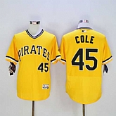 Pittsburgh Pirates #45 Gerrit Cole Gold 2016 Flexbase Authentic Collection Stitched Jersey,baseball caps,new era cap wholesale,wholesale hats